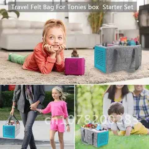 

Large Capacity Storage Bag For Toniebox Starter Set Can Hold 30-40 Figurines Travel Carrying Bag With Handle For Toniebox