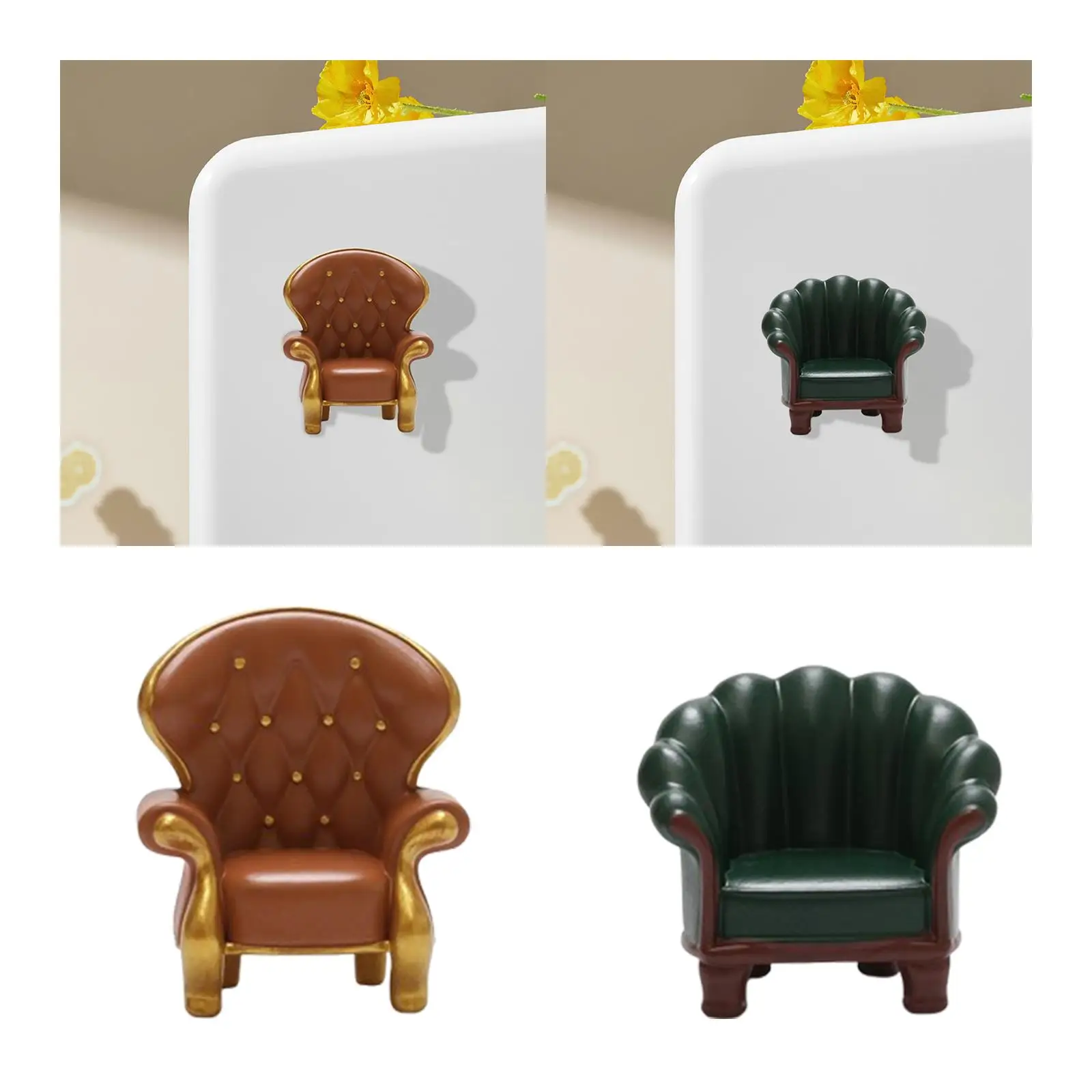 Sofa Refrigerator Sticker Mini Sofa Collectible Dioramas Creative Ornaments Sofa Couch Model for Cabinet Holiday Home Kitchen