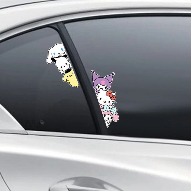 Sanrio Kawaii Stickers Cinnamoroll Car Scratch Decorative Stickers Body Beautification Stickers Children\'s Toys Birthday Gift