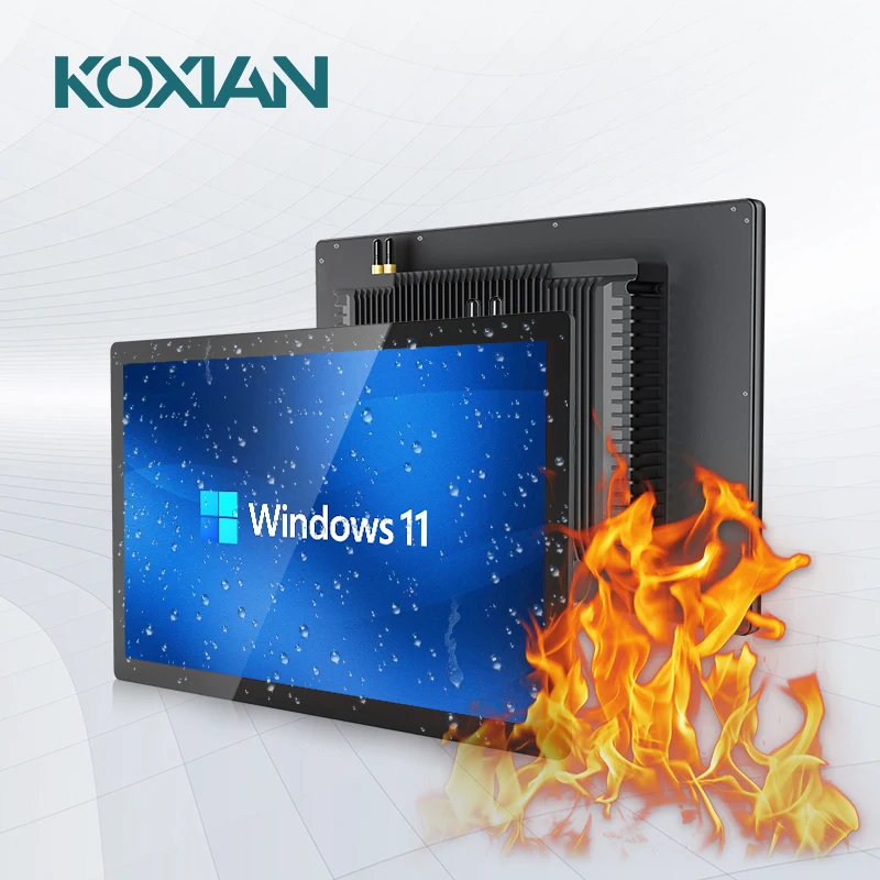 

21.5 Inch Industrial Panel PC With 100*100mm VESA Bracket Mount Black Industrial Touch Industrial Computer In Stock