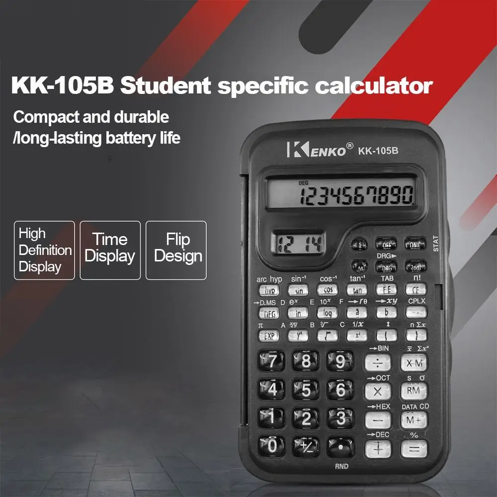 

Professional Plastic Math Calculator 10-Digit Portable Science Calculator Cute Function Calculator School