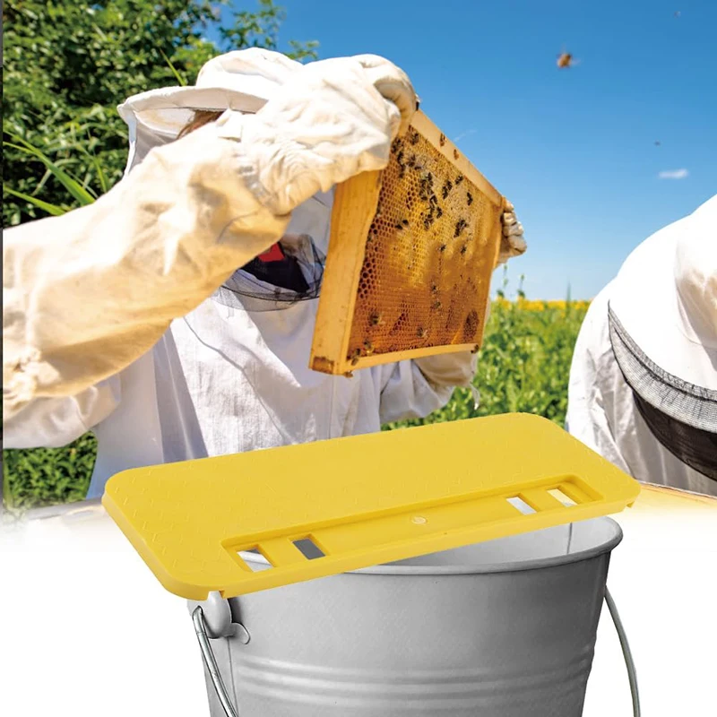 1 Stück gelber Kunststoff Bienenzucht Bienenstock Schaber Werkzeug Honig Eimer Schaber Honig Ernte Ausrüstung Honig Regal Bienenstock Reinigungswerkzeug