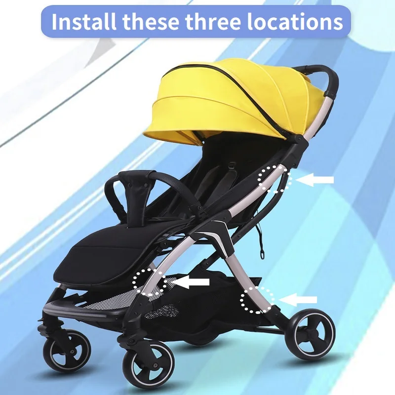 3Pcs Twin Kinderwagen Universal Gelenke Drillingen Quadruplets Infant Warenkorb Sichere Straps Einstellbare Linker Haken Sicherheit