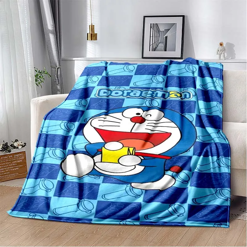 Fashion Art 3D HD Printing Cartoon D-Doraemon Blanket Children Gift Blanket Portable Home Travel Office Blanket