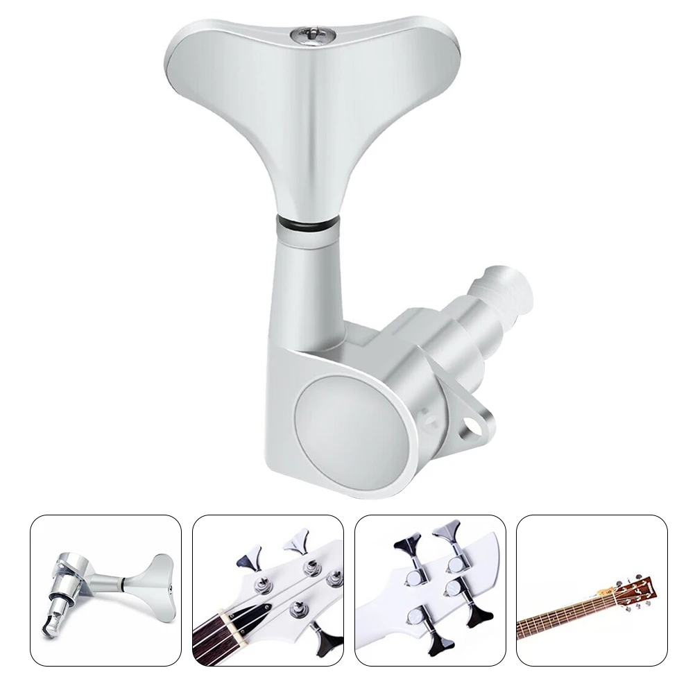 

Bass Guitar Tuner Peg Tuners Tuning Keys Silver Durable Hard Zinc Alloy Machine