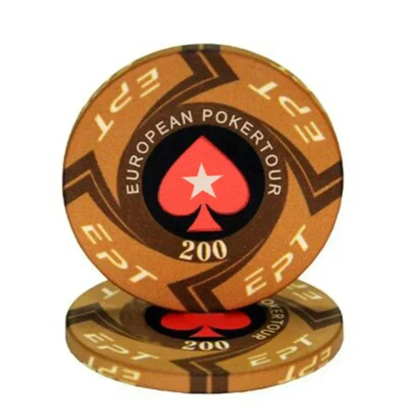 10 pezzi di chip in ceramica per poker, chip di carte degli scacchi, token nero Jack Match Club, chip esclusivo, accessori per l'intrattenimento del casinò