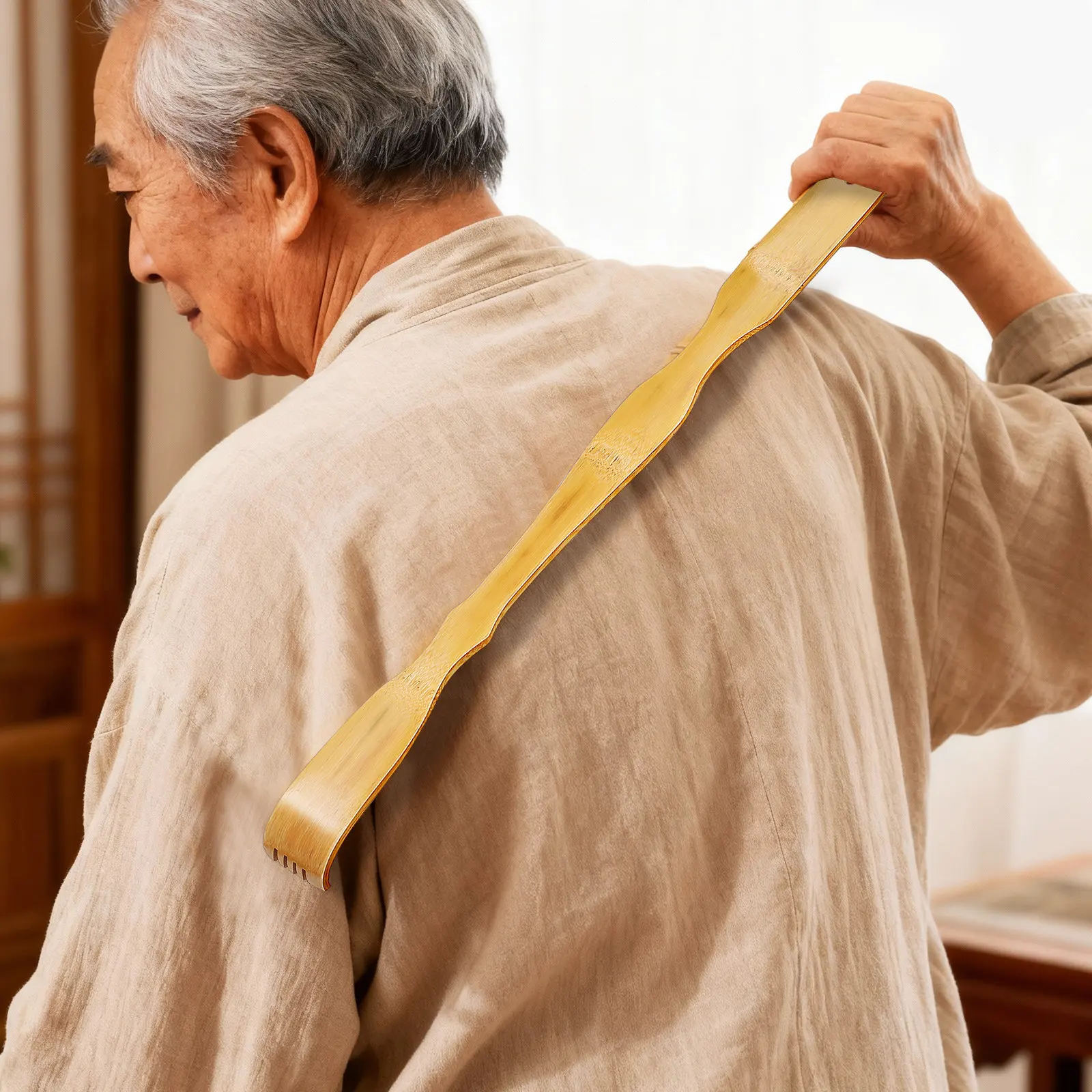 

Набор из 3 бамбуковых массажеров для спины с длинной деревянной ручкой для мужчин и женщин, для расслабления тела и снятия зуда