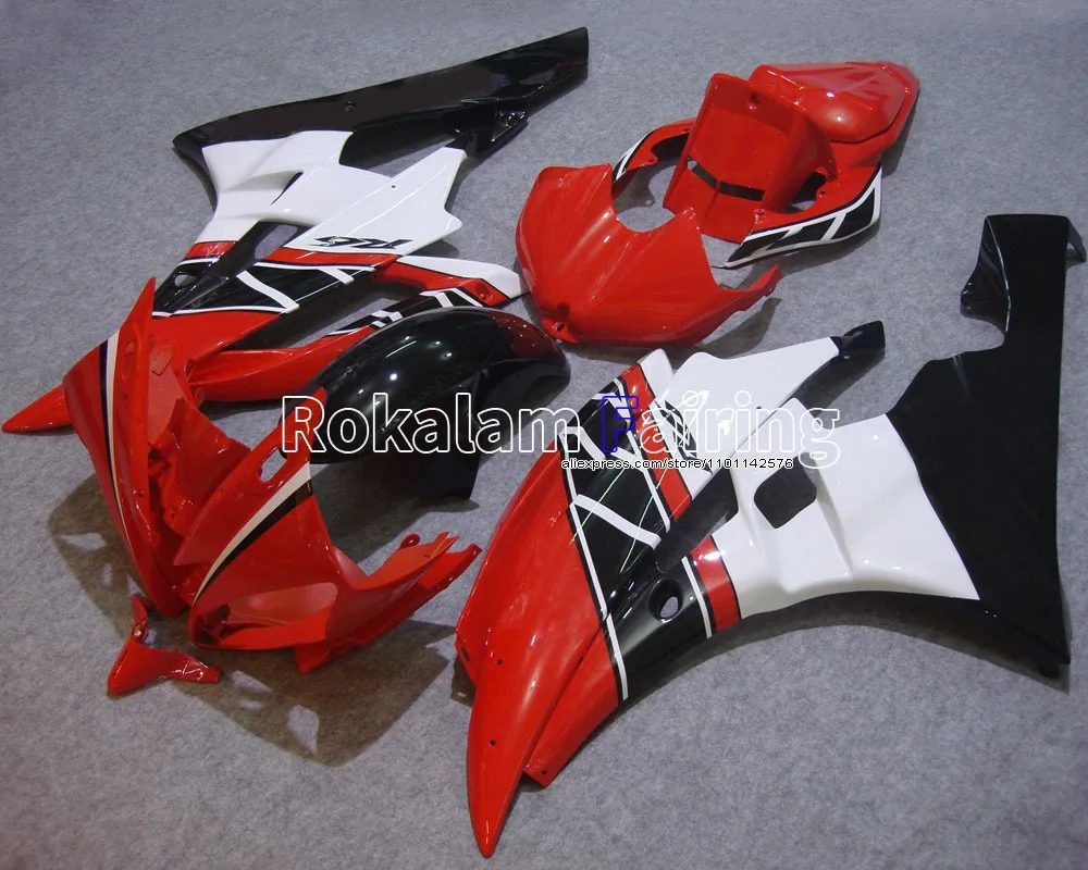 

Обтекатель мотоцикла для Yamaha YZF R6 06 07 YZFR6 YZF-R6 2006 2007, красный, черный, белый обтекатель (литье под давлением)