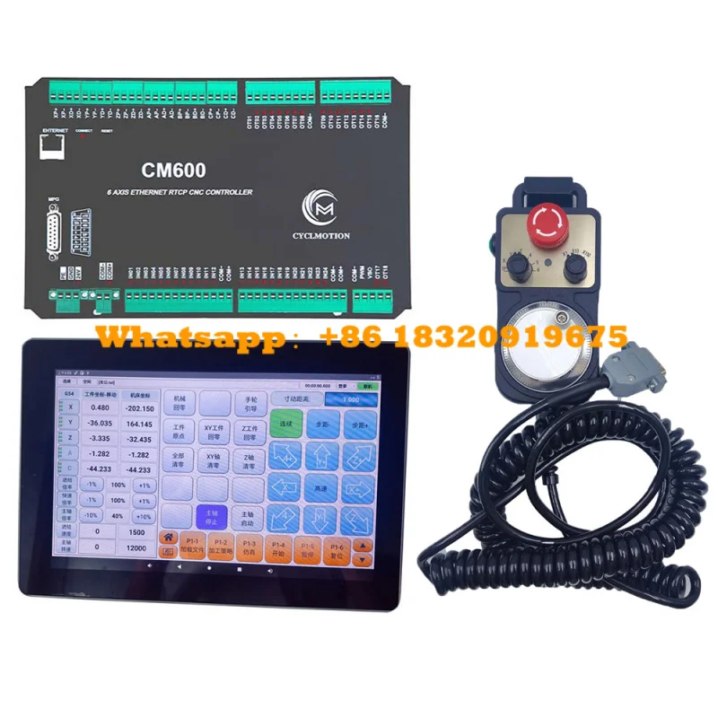 5Axis RTCP  CyclMotion 3axis 4axis CNC Motion Control System Offline Controller 10-Inch Android All-In-One Machine Supports ATC