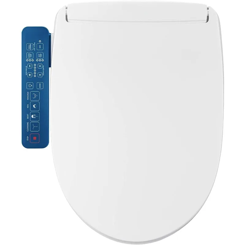 Electric Heated Bidet Toilet Seat Elongated, Warm Water, Smart Heated Water Luxury Bidet Toilet Seat with Night Light