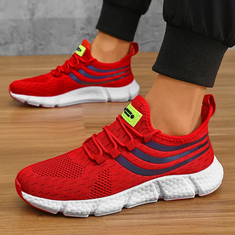 

Men Casual Sports Shoes Anti-slip Flats Outdoor Running Walking Breathable Lightweight Sneakers Tenis Athletic Jogging Shoes