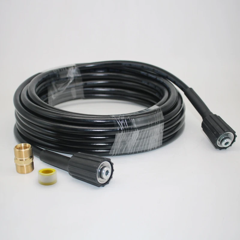 High Pressure Washer Mangueira Cord Pipe, Água Limpeza Extensão Mangueira para Karcher, Pressão Cleaner, Lavadora de carro, 6-15 m