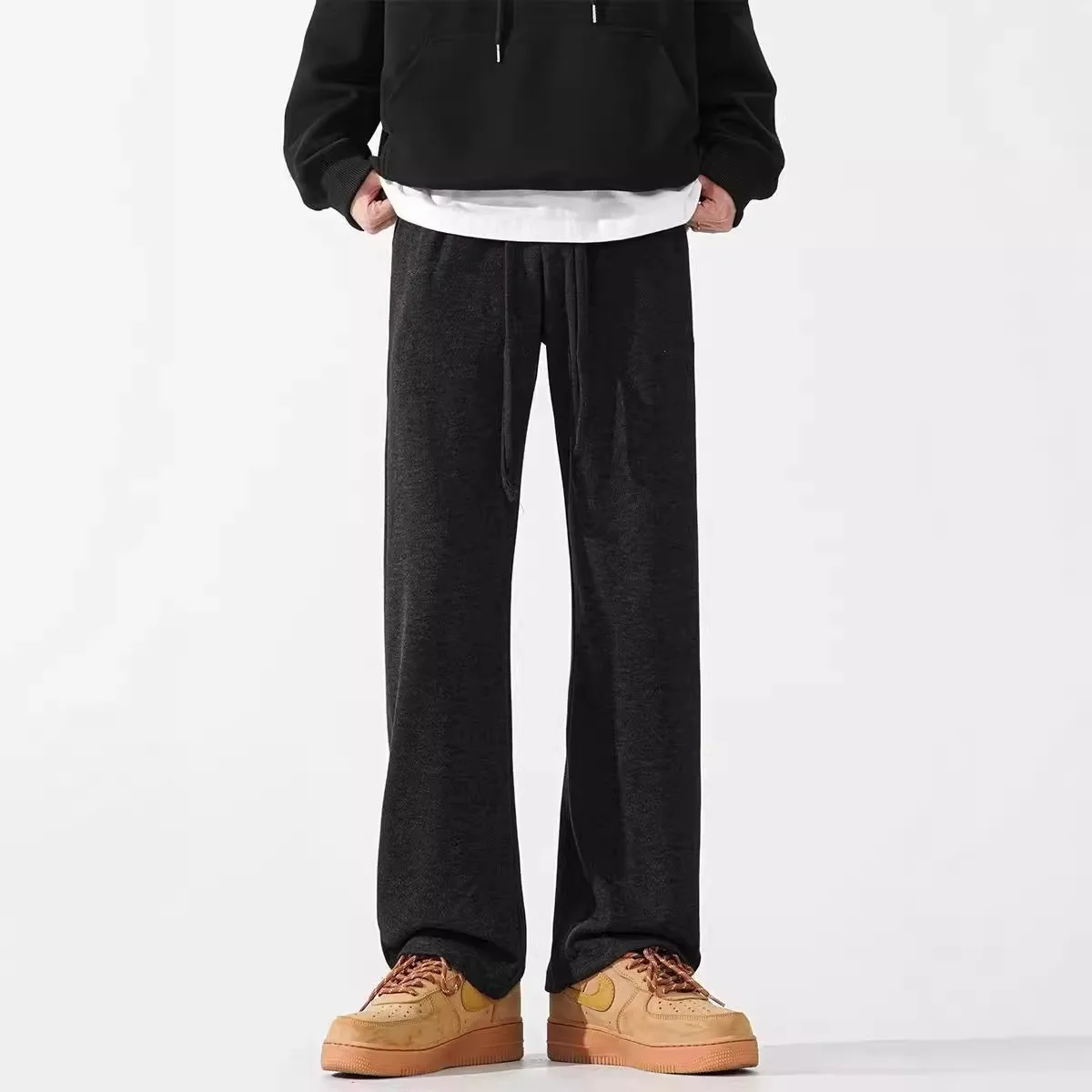 

Soft and Glutinous Drooping Pants Men's Autumn American Retro Wide-leg Trousers Loose Straight-leg Trousers