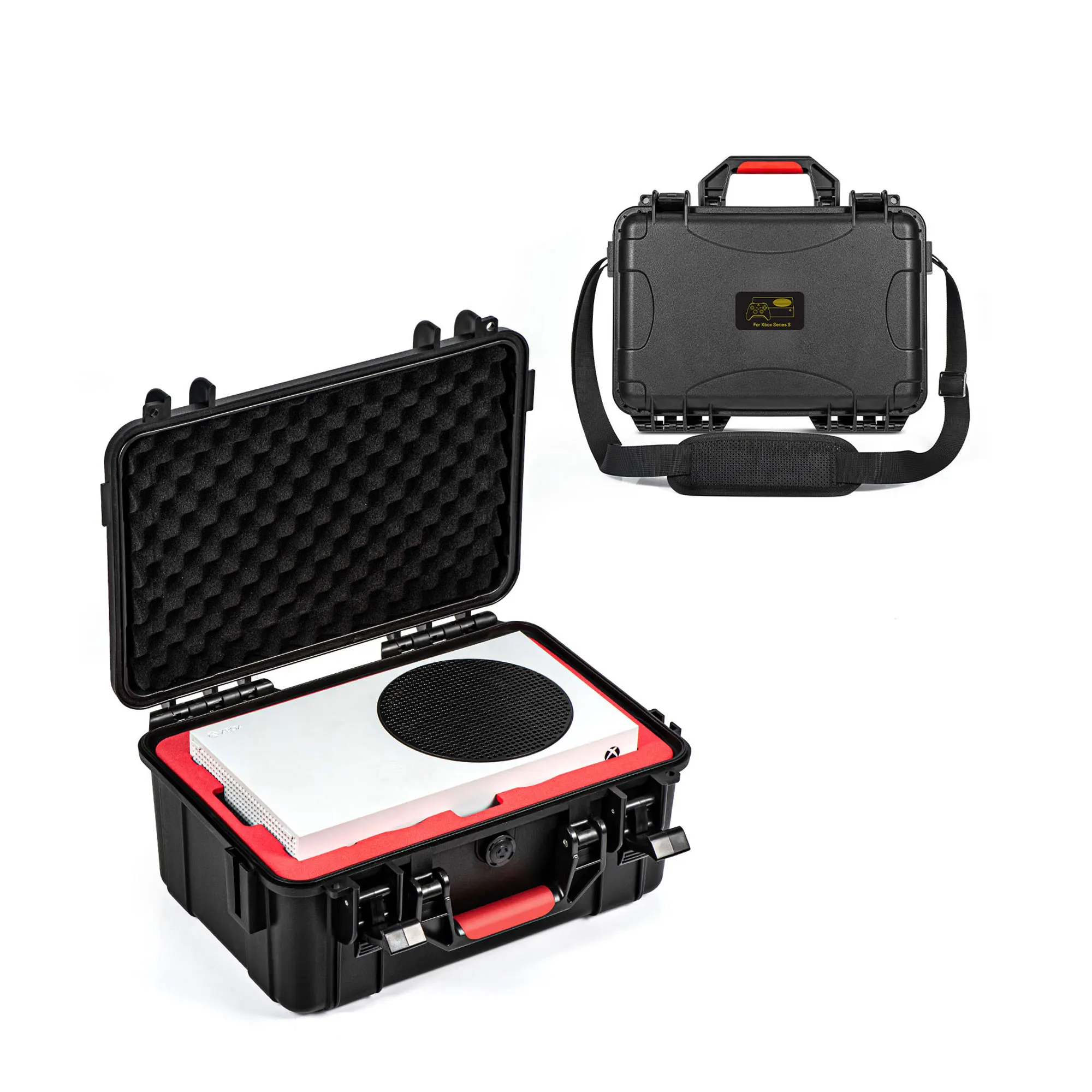 

Professional Deluxe Waterproof Carrying Case Soft Lining Hard Case with Shoulder Belt for Xbox Series S and Accessories Storage