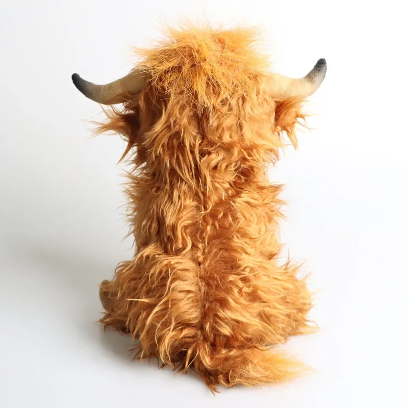 Hot New Simulation Highland Cows and Sheep Animal Plush Doll Soft Stuffed Cow Cattlle Plush Toy Plushie Gift for Kids Boys Girls