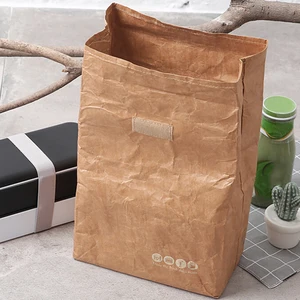 Isolated thermal bag reusable of the refrigerator, brown paper lunch bag, magnetic closure 10 Main Sales Bolsa Bolsa - №9