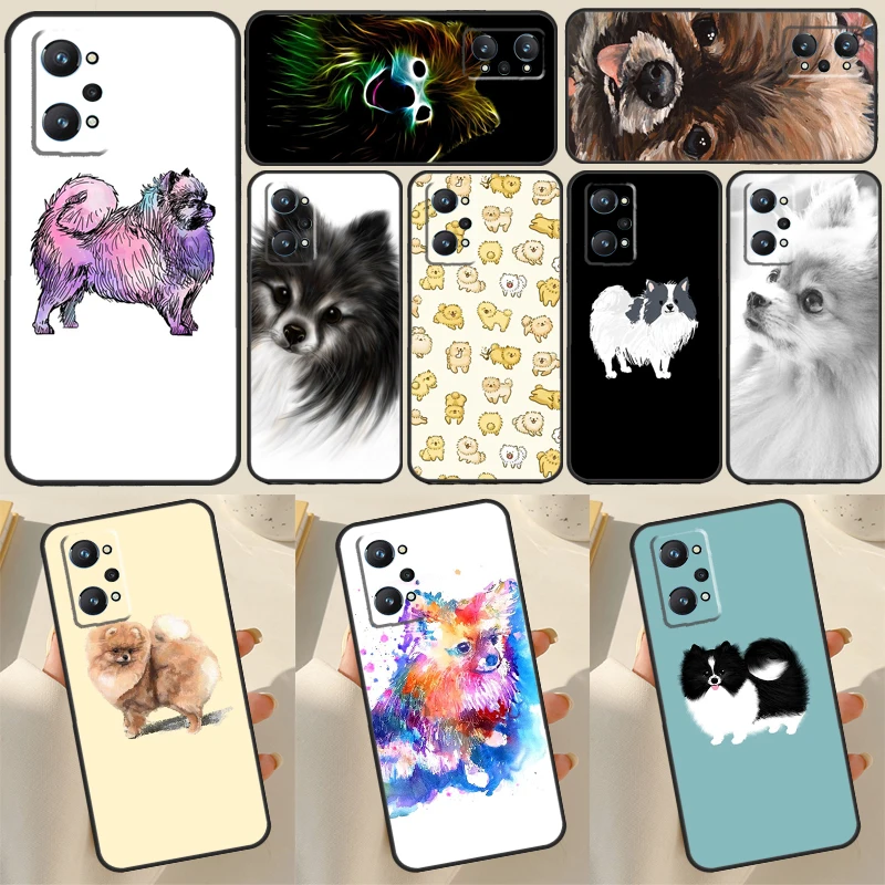 Pomeranian Dog For Realme C33 C55 C35 C31 C30 C21Y GT Neo 5 10 Pro Plus OnePlus 11 Nord CE 2 3 Lite Case