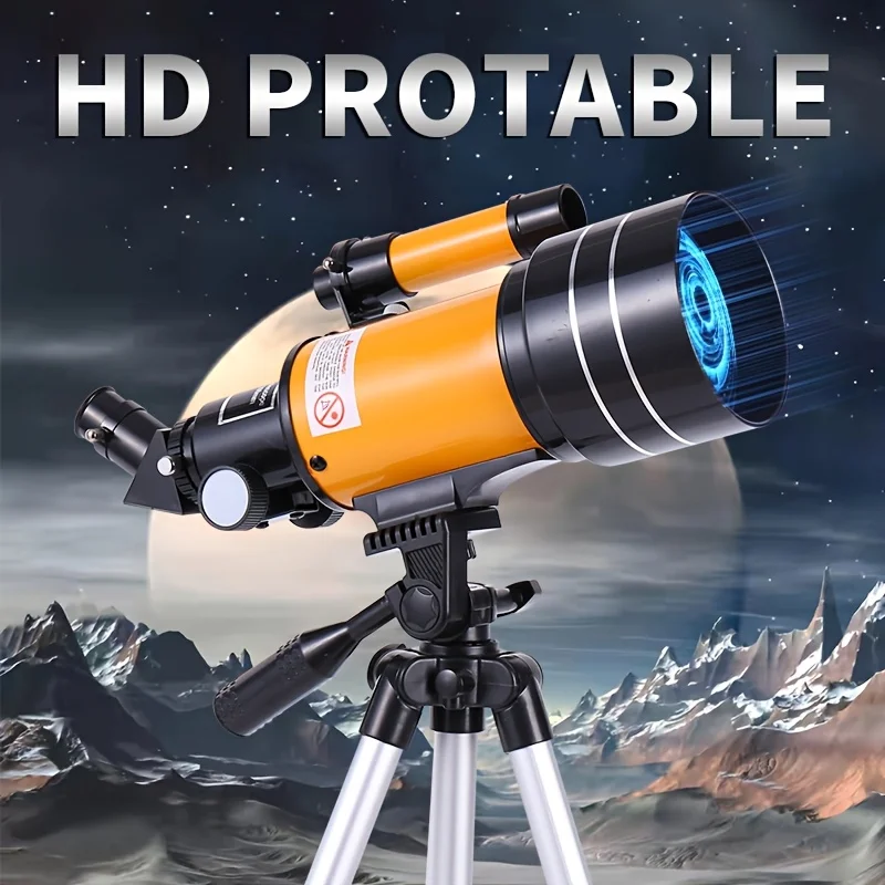 

150 Times Magnification Professional F30070 HD Refractor Astronomical Telescope Light Portable Perfect for Concerts Camping