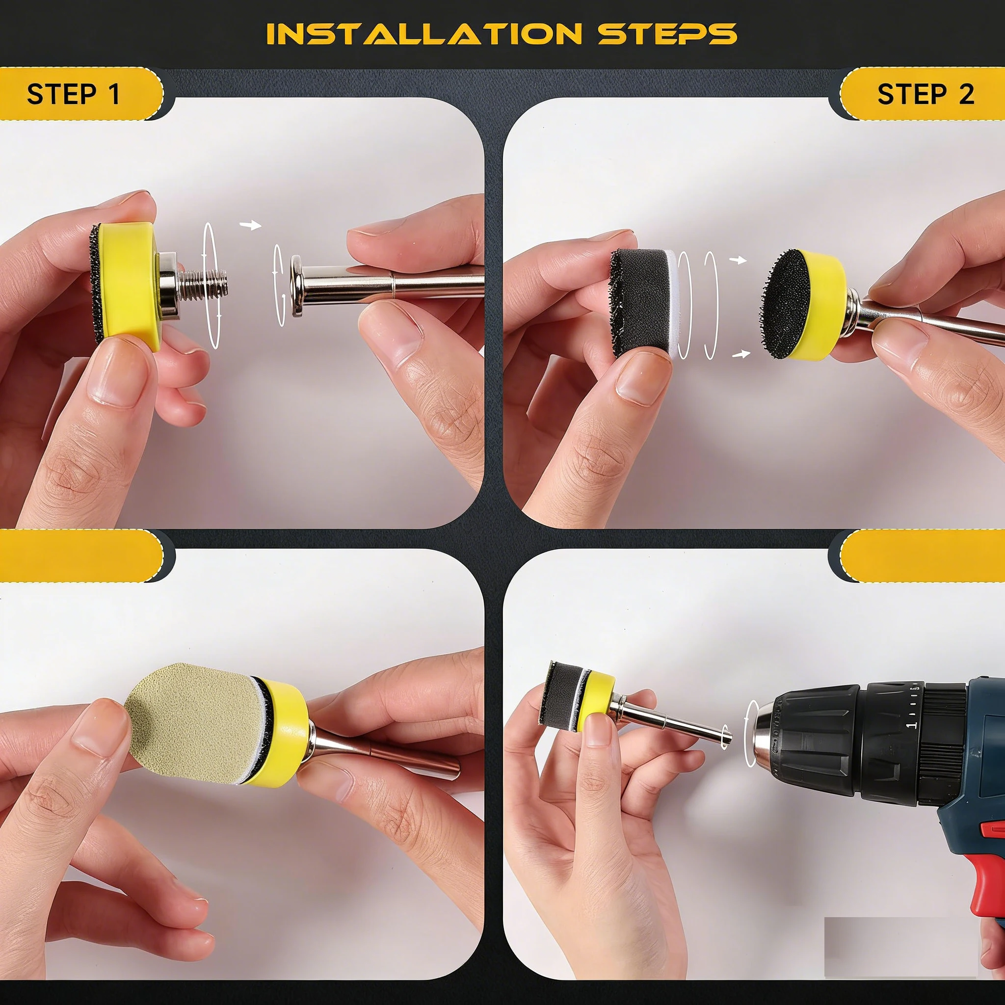 

Набор из 123 шт. наждачной бумаги 1 дюйм с абразивными подушечками для роторного инструмента, зернистость 80 # 120 # 220 # 320 # Для полировки и шлифовки дерева, металла, стен