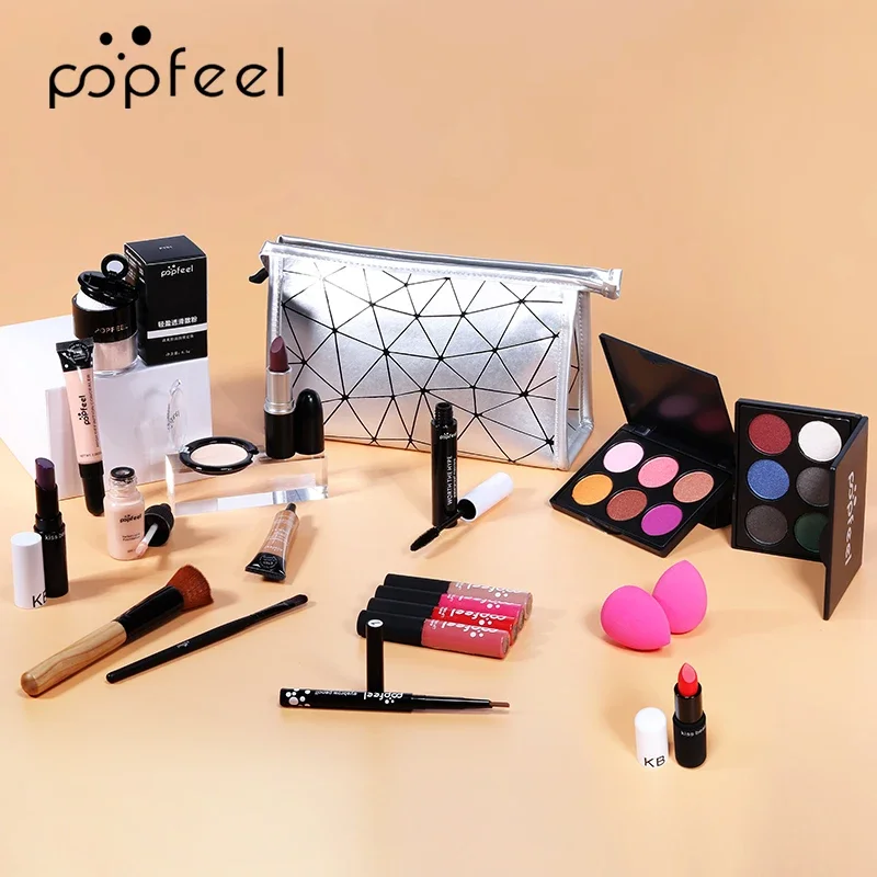 Professional Makeup Kit For Girl Eyeshadow Cream Make up Bag Concealer Blush Lip gloss Lipstick Makeup Brush Women Make-up Set