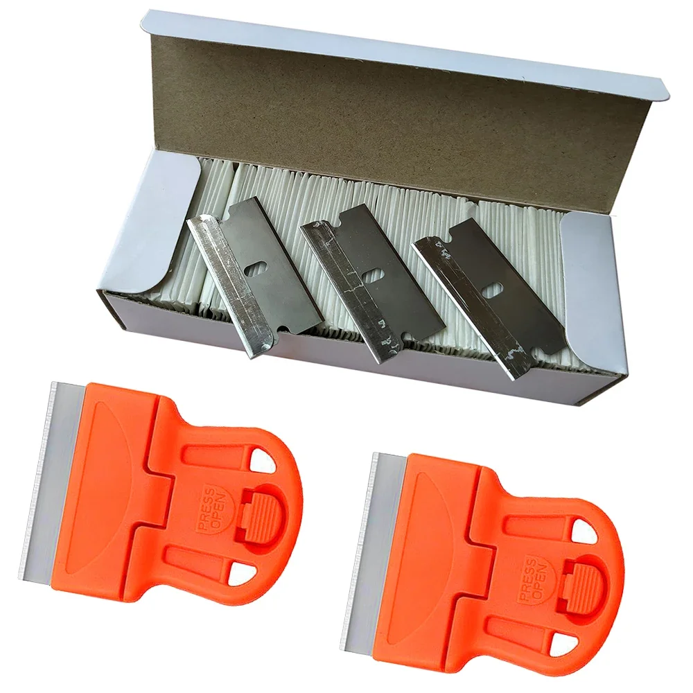 

Adhesive Glue Label Scraper Glass Tile Flooring Seam Eradication Cleaning Knife Spatula with Metal Blades E49