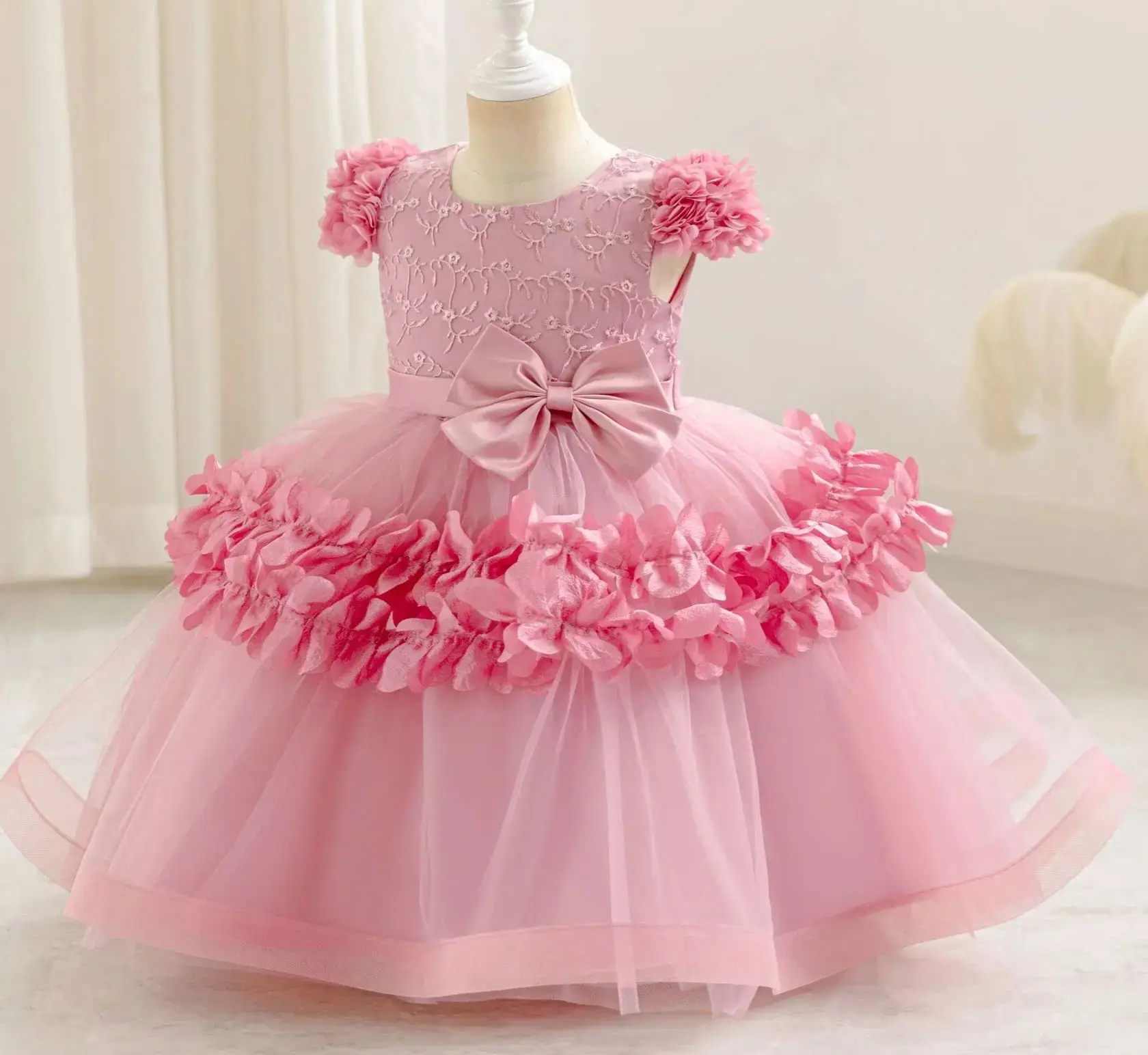 

Платье-пачка для девочек на день рождения с цветами, детские пышные платья для девочек, детская одежда, бальное платье