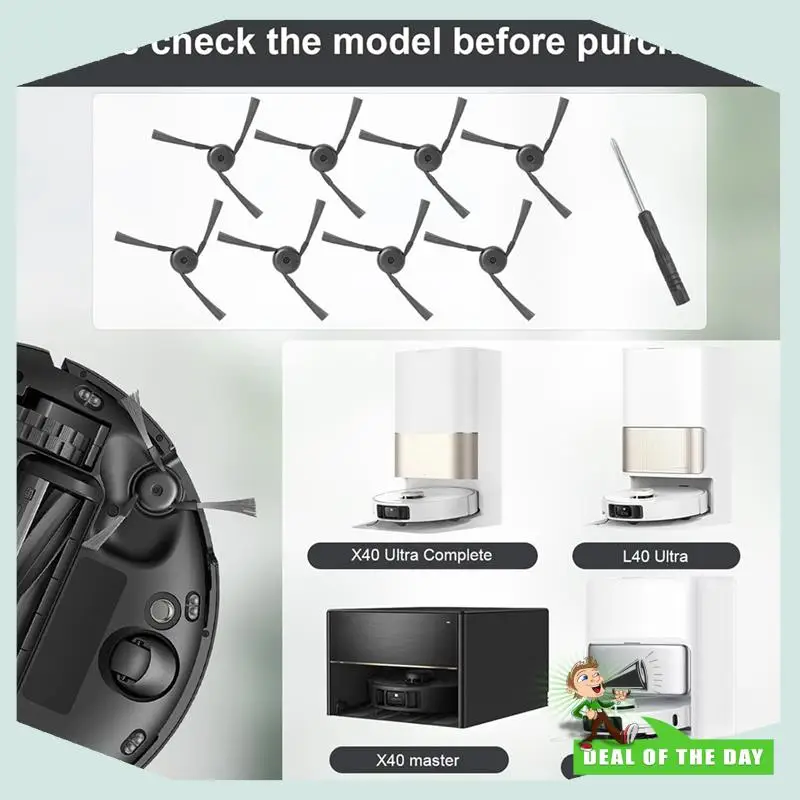 

Запасные части для боковой щетки с 24-часовой доставкой для Dreame X40 Ultra Complete/L40 Ultra/X40 Master/для Mova P50 Pro Ultra Vacuum