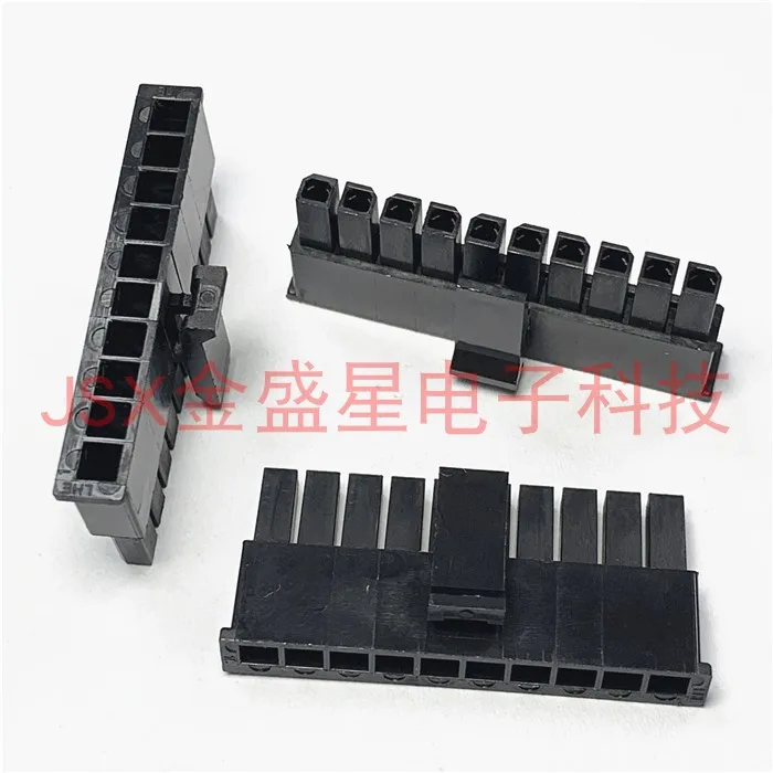 Wire to board connector 43645-1000 black rubber shell single row 10P female socket connector 3.0mm spacing