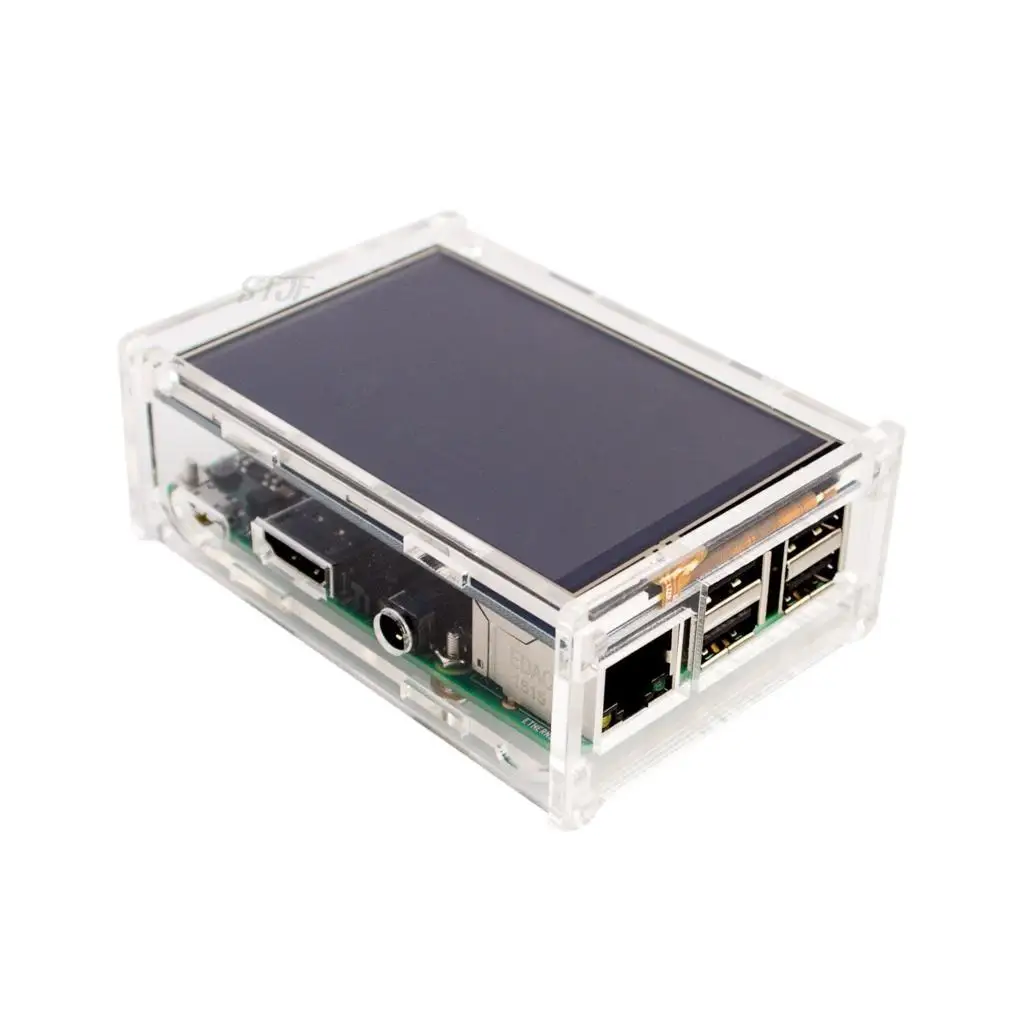 3.5 LCD TFT Touch Screen Display with Stylus for Raspberry Pi 2 Pi 3 + Acrylic transparent Case