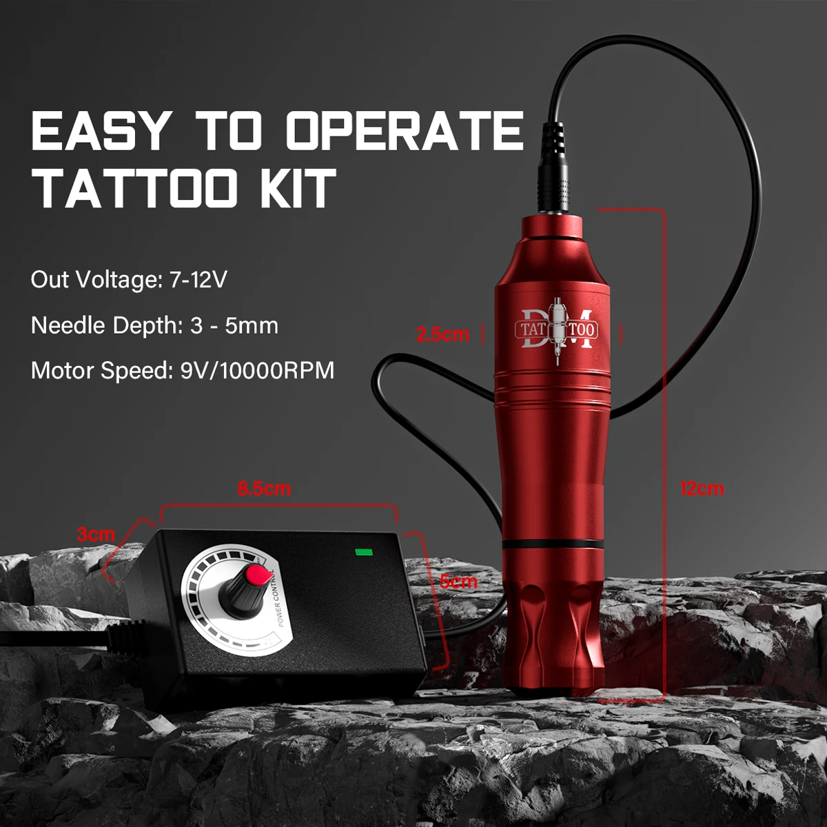 Complete Tattoo Pen Machine Kit With Tattoo Power Supply 10PCS Tattoo Inks Rotary Tattoo Machine Pen Set For Tattoo Beginners