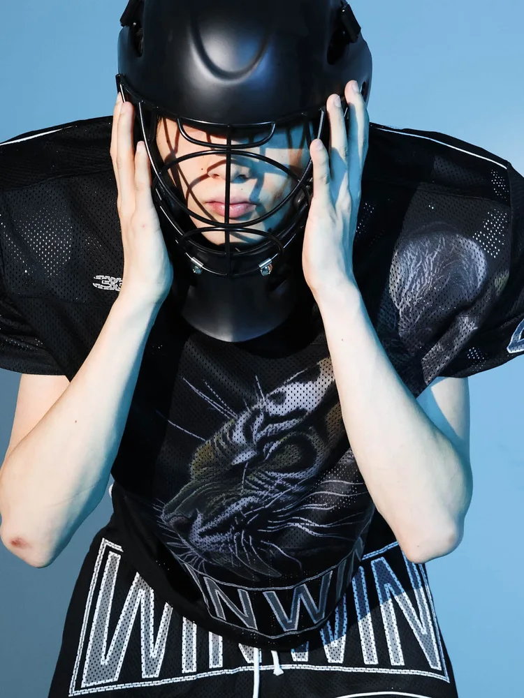 

Футболка PCCVISION AN0N TIGER69 свободного кроя, дышащая, с принтом Black Tiger, из полиэстера, с коротким рукавом, V-образным вырезом, в уличном стиле, летняя.