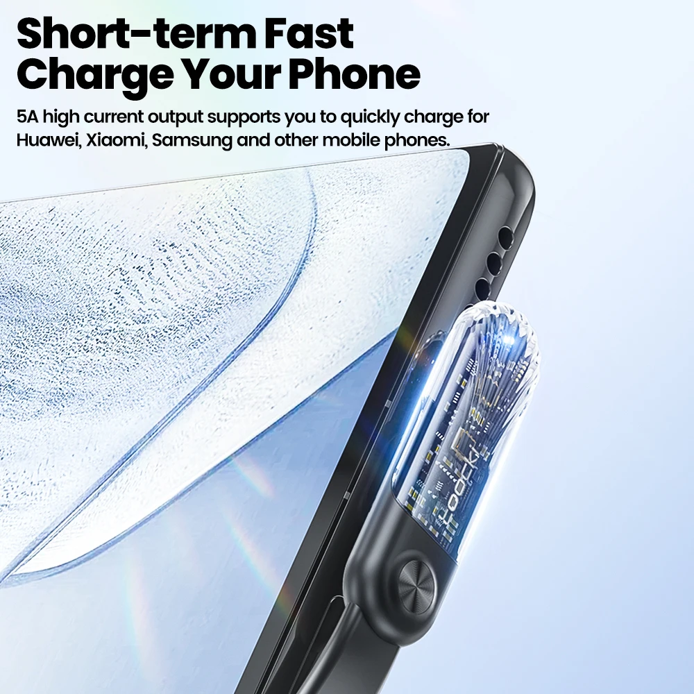 Toocki 100W USB C Cable 90 Degree Elbow Type C Fast Charging For iPhone 16 17  Xiaomi Samsung Poco Transparent Shell Wire Cord