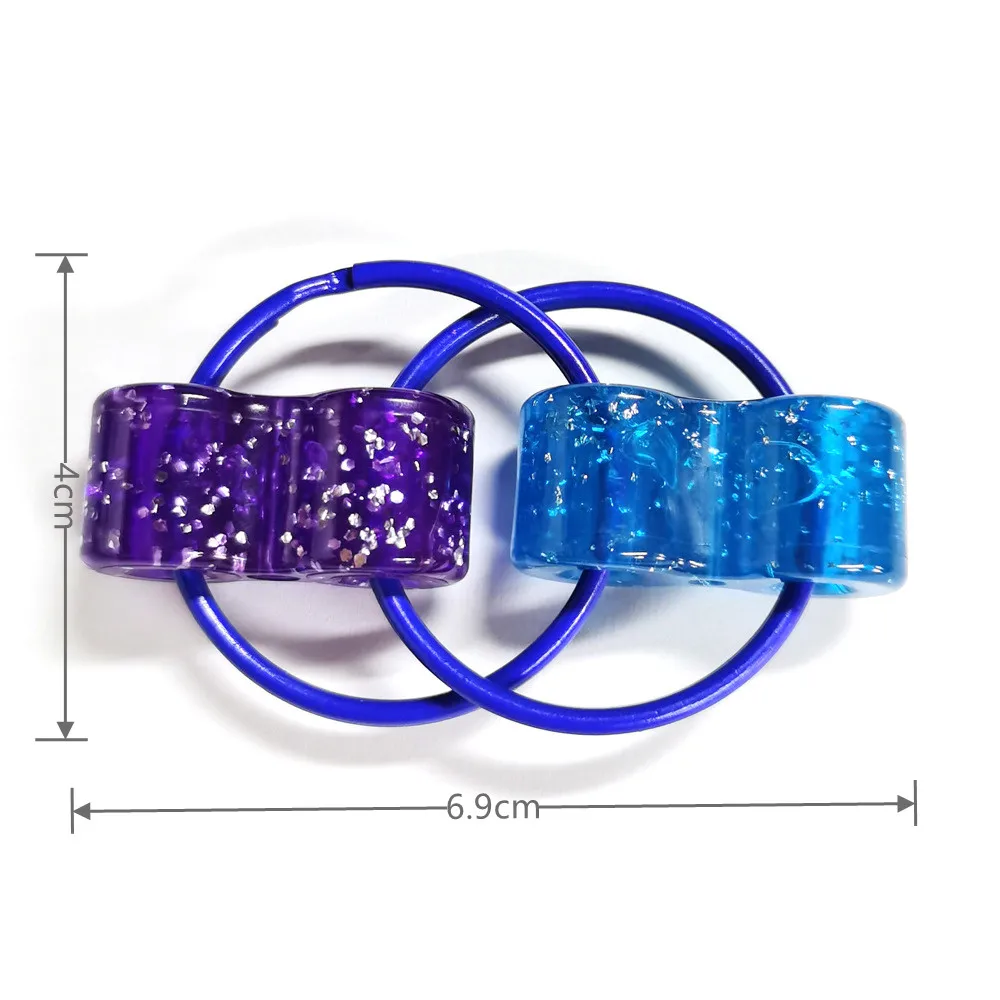 1 Uds Fidget Finger cadena de descompresión Spinner juguete sensorial llavero divertido dar a los niños el mejor regalo de cumpleaños de iluminación ﻿
