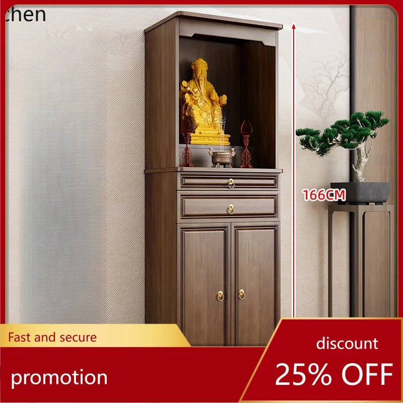 ZML Standing Cabinet Guanyin Buddha Statue Cabinet Altar Cabinet Bodhisattva Worship Table