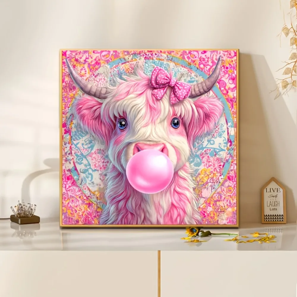 

500/1024PCS Paper Jigsaw Puzzles Pink Calf Blowing Bubbles Puzzle Modern Leisure Home Decor Gift
