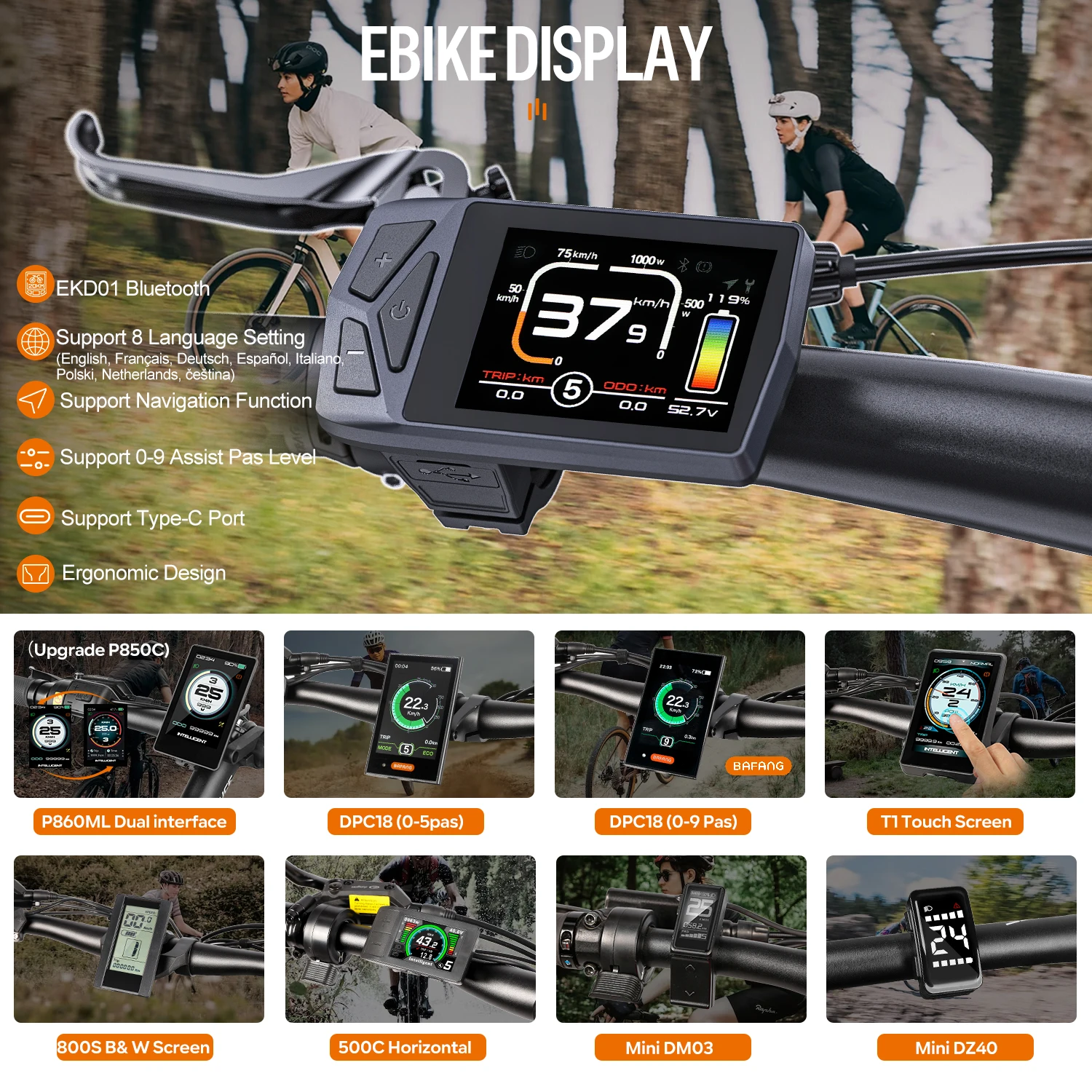Bafang 48V 500W/750Wリアモーター電動自転車変換キット - 26インチ