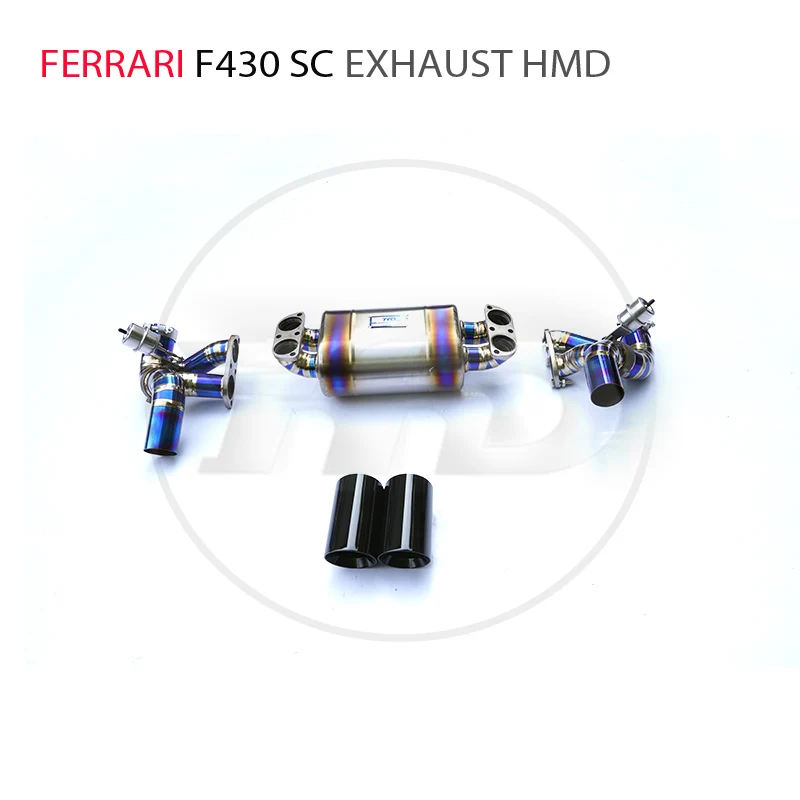 Titanium Alloy Exhaust Downpipe Modified for Ferrari F430 SC Auto Replacement Modification Electronic Valve