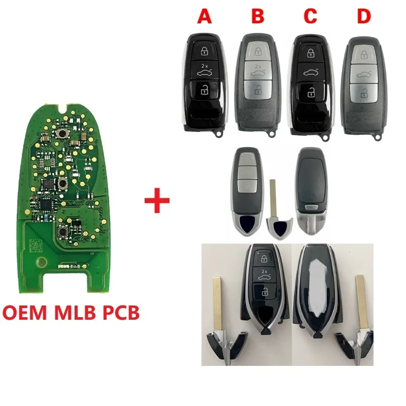 

CN008217 OEM PCB High Remote FCC 4N0 959 754 D 434.4Mhz 5M chip For A8 2021 Lambor URUS Car Key Fit VVDI & KYDZ MLB Programmer