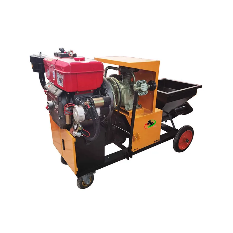 Diesel Wall Cement Mortar Spray Plastering Machines