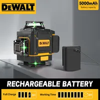 DEWALT New 4-Sided 360°Vertical 3-4D Green Beam 16-Line Self leveling Laser Level with Precise Vertical Cross - line Function