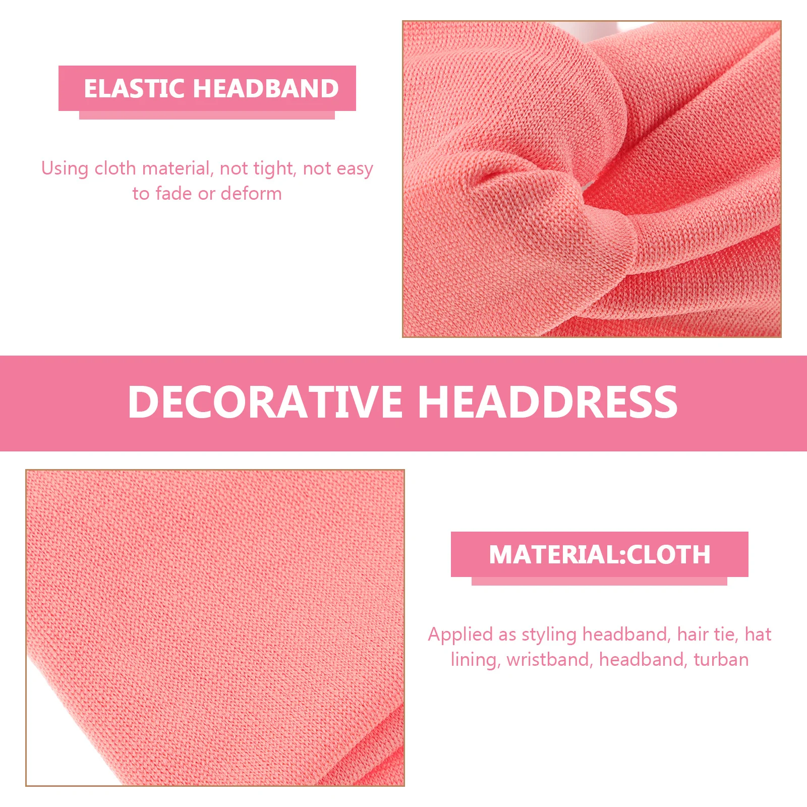 

Knotted Yoga Headband Women's Fitness Headbands Stretchy Cloth Head Band for Sports Makeup Shower Face Mask Exercise Sweatband