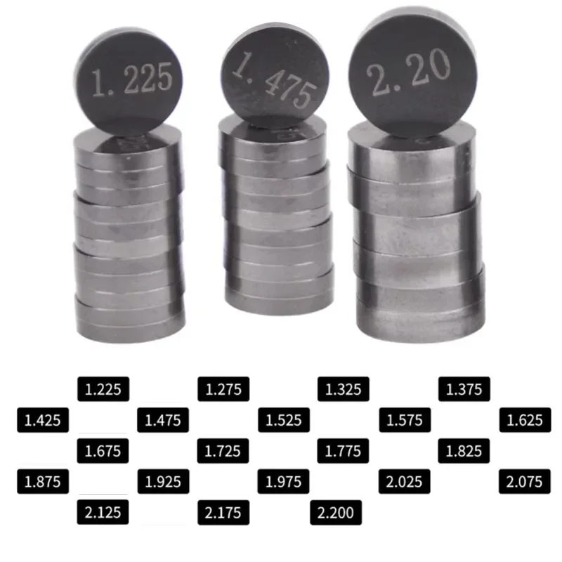 Spessore valvola regolabile per moto diametro 7,48 mm per Honda Suzuki Yamaha Kawasaki Spessore parti motore 1,225-2,20 mm