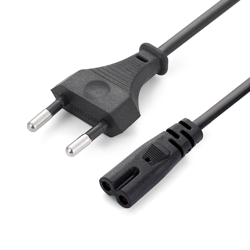 1.5M EU Power Cable 2pin IEC320 C7 Power Extension Cord For Dell Laptop Charger Canon Epson Printer Radio Speaker PS4 XBOX One S