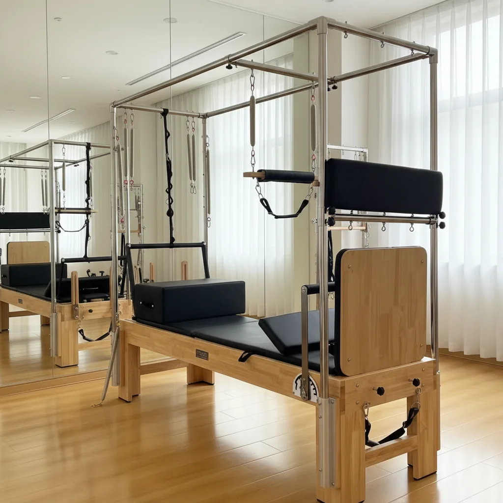

CE Certification Customized Pilates Oak Adjustable Core Bed With Tower Reformer Pilates Machine for Home and Studio