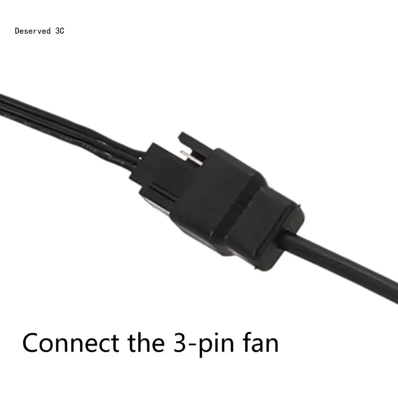 محول الطاقة R9CB DC5521 إلى محول الطاقة لمروحة هيكل الكمبيوتر 12 فولت 4 سنون