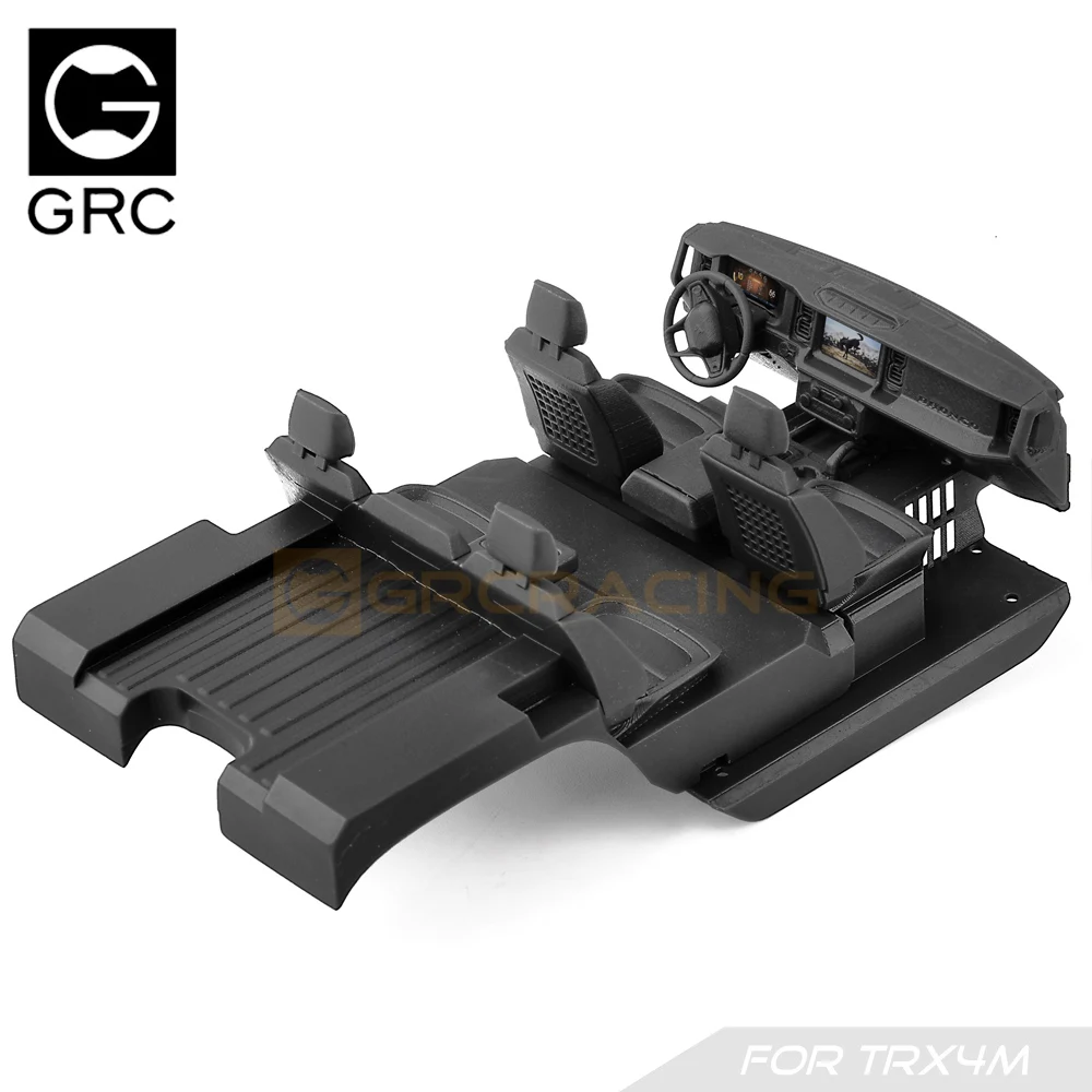 Siège de contrôle central de cockpit simulé, intérieur avec moteur, ventilateur de refroidissement pour voiture inoler 1/18 RC, Traxxas TRX4M Bronco, pièce de mise à niveau