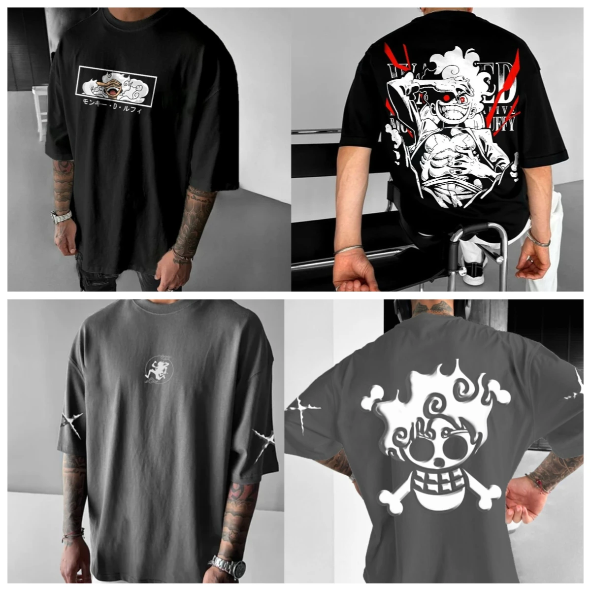 

25/26 Latest Hot Summer Anime Fans Dragon Ball One Piece Demon Slayer Naruto 3D Printed Large Trendy Men's Street Men's T-shirt