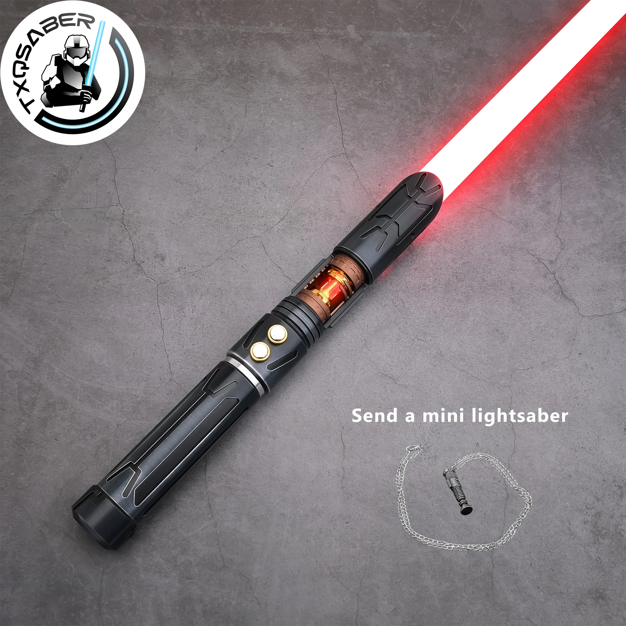 

TXQSABER Lightsaber Dark Hunter Laser Sword Smooth Swing Blaster FOC Metal Hilt Heavy Dueling Lightsaber for Adult Cosplay Toys
