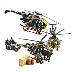 1:18 Scale Soldier Little Birds MD-500 Helicopter Model US Special Forces Military For 3.75‘’ Action Figure Vehicles Scene Toy