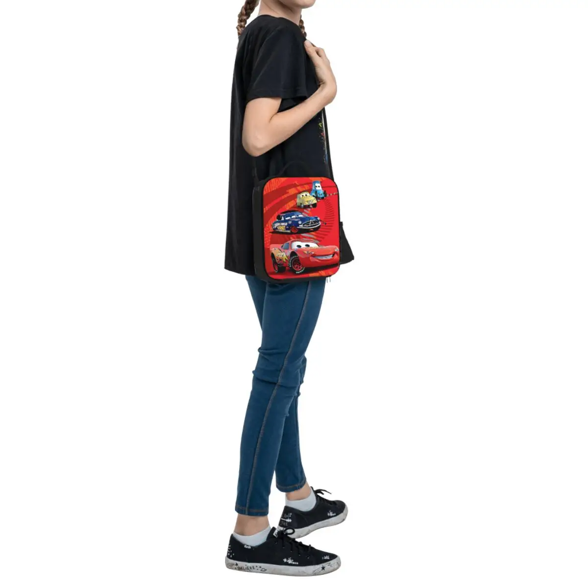 Custom Team Lightning McQueen Racer Thermal Insulated Lunch Bag Women Lunch Tote for Kids School Children Storage Bento Food Box